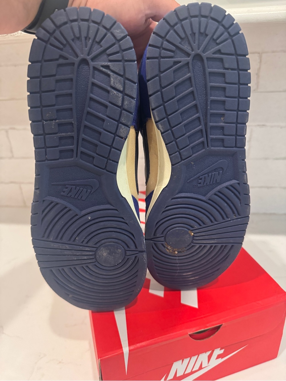 Nike Dunk Low LX Blue Suede Sneaker | DV7411-400 | Women's Size US 12 Men 10.5 - Picture 9 of 10